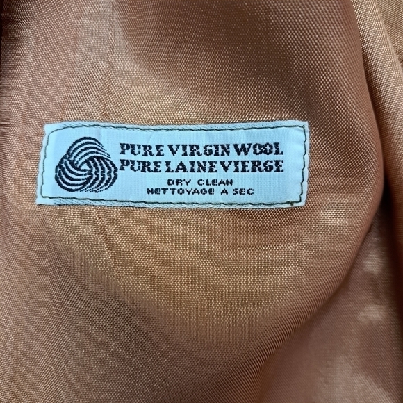 VINTAGE Bernard Cowan pure virgin wool Striped Blazer - Picture 9 of 14